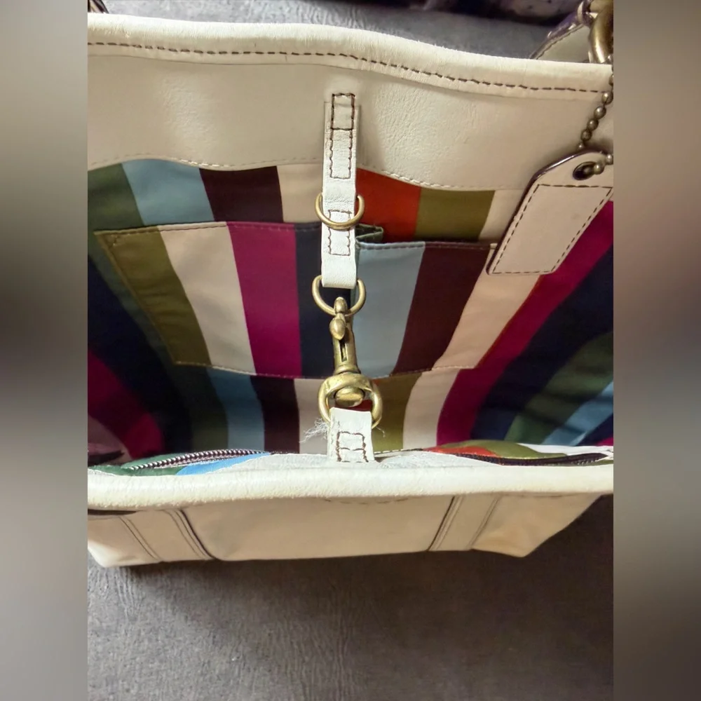 Coach Legacy 65th Anniversary Gigi Tote White Leather Shoulder Bag | 10650 - Picture 5 of 16